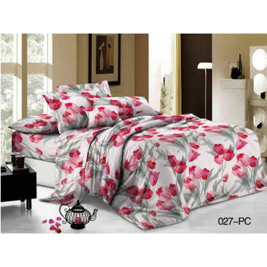 Комплект постельного белья Cleo Розовые тюльпаны поплин, 1,5 сп.