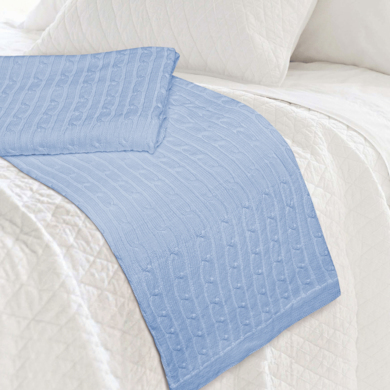 Плед вязаный Conforto E Sonhos Magno 33 Azul 150х200 см