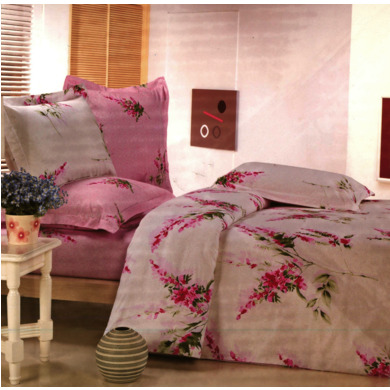 Комплект постельного белья "Сайлид B-59  (розовые цветы)" сатин, 1,5 сп.