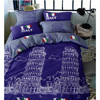 Комплект постельного белья Liliya Italy (фиолетовый) микрофибра, двуспальный евро