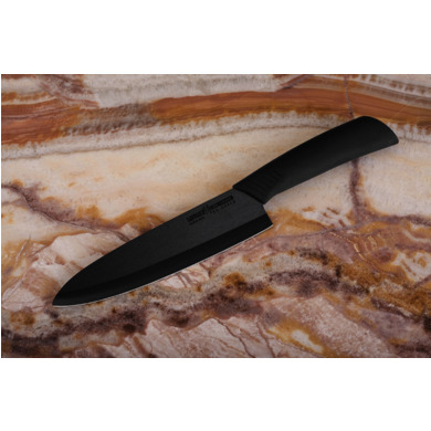 Нож кухонный Шеф 175 мм, чёрный Eco-Ceramic