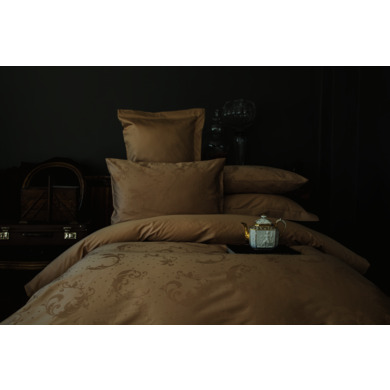 Комплект постельного белья Issimo Beluga beige жаккард, двуспальный евро