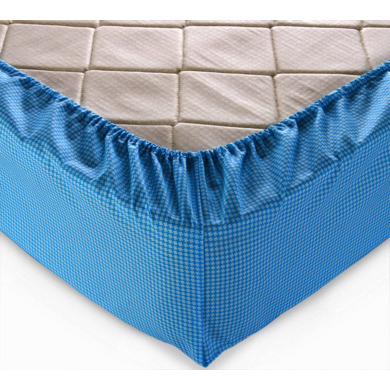 Простыня на резинке Текс-Дизайн "Текстура" перкаль 200х200х25 см (голубая)