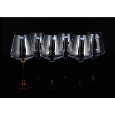Набор бокалов для вина "Наоми Арлекин" 360 мл 6 шт