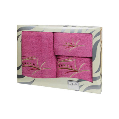 Комплект полотенец Valentini Fancy (сиреневый) 30х50 см, 50х100 см, 100х150 см 3 шт