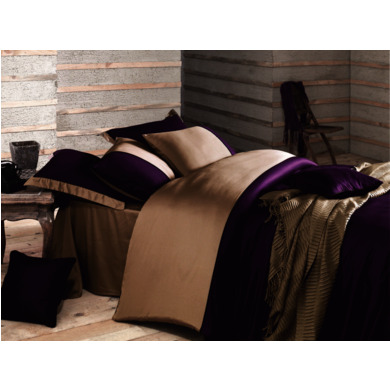 Комплект постельного белья Issimo Annette пурпурный, евро макси