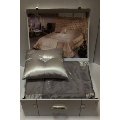 Покрывало Renato Balestra Victoria grigio 268x268 см + 2 подушки 40х40 см