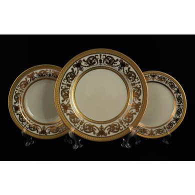 Набор тарелок "Constanza Cream Imperial Gold" 18 предметов