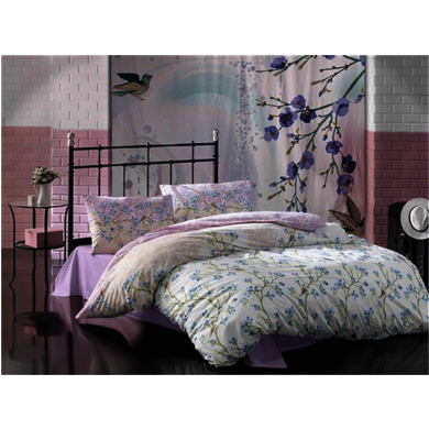 Комплект постельного белья Irina Home Layla mavi ранфорс, двуспальный евро