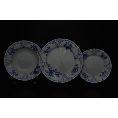 Набор тарелок "Бернадотт Синие розы 24074" 18 предметов
