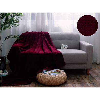 Плед Cleo Royal Plush (вишня) 200х220 см, евро