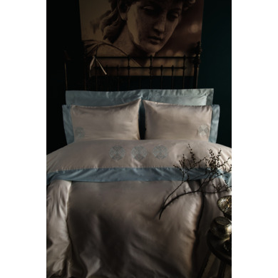 Комплект постельного белья Issimo Blanche mint сатин-делюкс, двуспальный евро