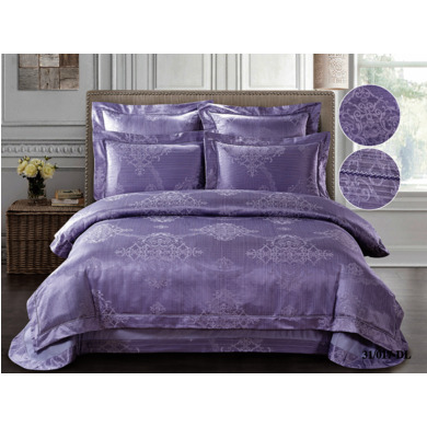 Комплект постельного белья Cleo Duval (фиолетовый) сатин-жаккард, евро макси