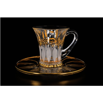 Набор чайных пар "Веллингтон золото" (чашка 180 мл + блюдце) на 6 персон