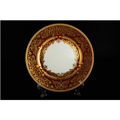 Набор тарелок "Natalia Bordeaux Gold" 28,5 см 6 шт