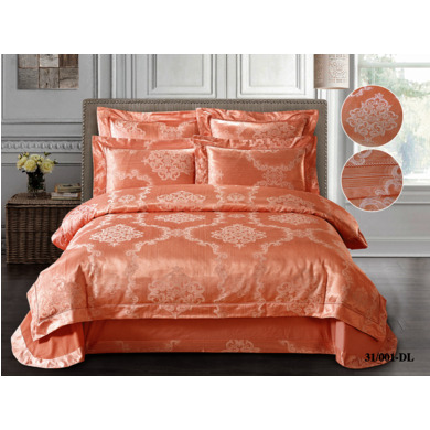 Комплект постельного белья Cleo Duval (персиковый) сатин-жаккард, евро макси