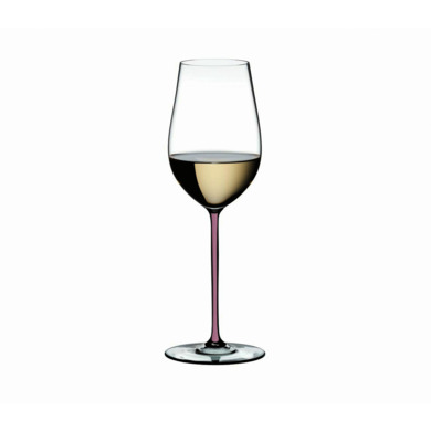 Фужер "Fatto a Mano Riesling/Zinfandel" 395 мл (с розовой ножкой)