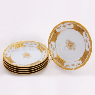 Набор тарелок "Кленовый лист белый 408" 24 см. 6 шт.