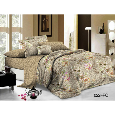 Комплект постельного белья Cleo Цветы и узоры поплин, двуспальный