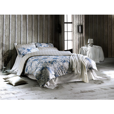 Комплект постельного белья Issimo Deco Rose бело-голубой, евро макси