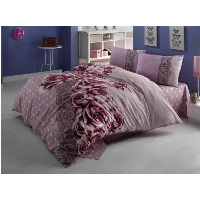 Комплект постельного белья Irina Home Roselace ранфорс, двуспальный евро