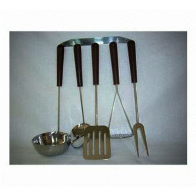Набор кухонный 5 предметов с пластиковой ручкой с металлическим подвесом