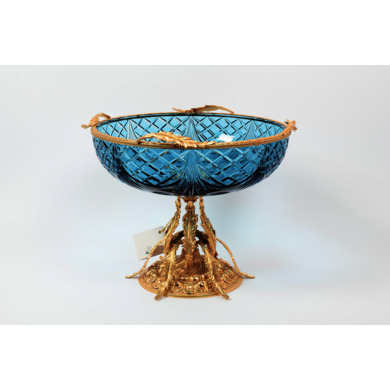 Ваза для фруктов "Rosaperla Голубая"