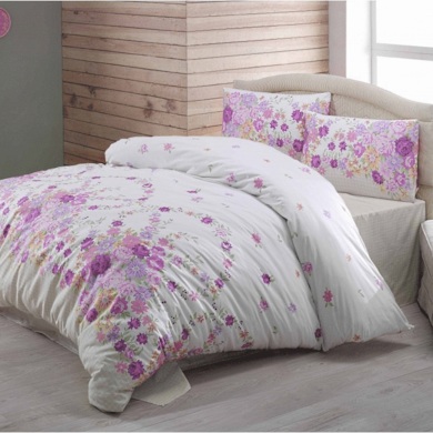 Комплект постельного белья Irina Home Mambo lila ранфорс, двуспальный евро