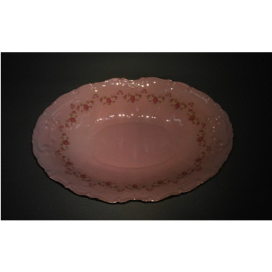 Блюдо "Амис Розовый фарфор 0158" 26 см овальное