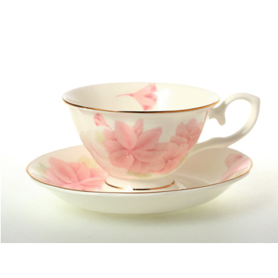 Набор чайных пар "Розовые цветы" на 6 персон