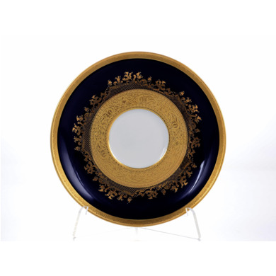 Набор блюдец "Constanza Cobalt Gold 9320" 15 см 6 шт