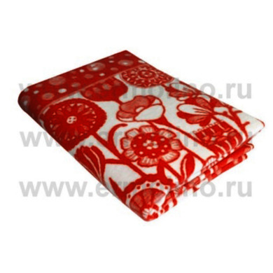 Одеяло байковое жаккард Ермолино "Цветы" 150х215 см