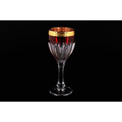 Набор бокалов для вина "Сафари Богемия Голд (красный)" 290 мл 6 шт