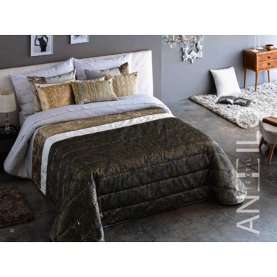 Покрывало стеганое Antilo Isora gris 235х270 см + 2 наволочки 40х60 см