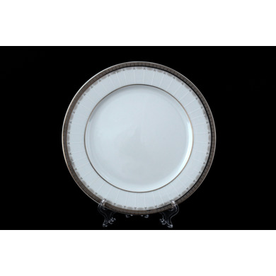Набор тарелок "Опал Платиновая лента" 21 см. 6 шт.