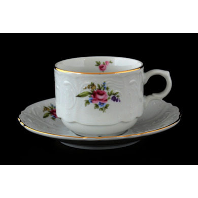 Набор чайных пар "Бернадот Полевой цветок" (чашка 250 мл. + блюдце) на 6 персон