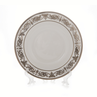Набор глубоких тарелок "Александрия Платина/белый" 23 см 6 шт