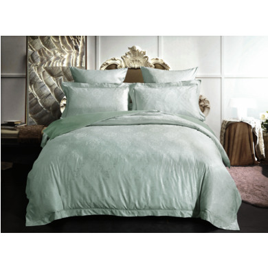 Комплект постельного белья Cleo Soft Cotton Савойя (ментол), двуспальный евро