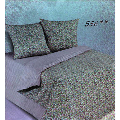 Комплект постельного белья Экзотика "Мелкий цветочный орнамент" поплин, двуспальный