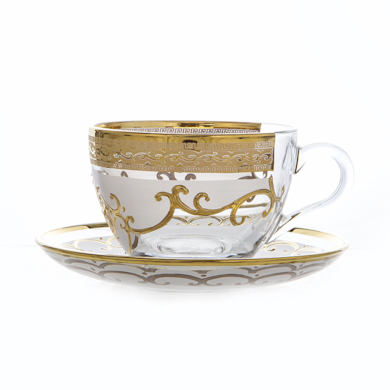 Набор для  чая "Богемия" (чашка 240 мл + блюдце) на 6 персон 12 предметов