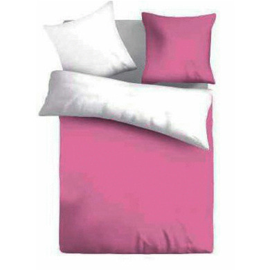 Комплект постельного белья Artek-92 Pink/white сатин, евро макси