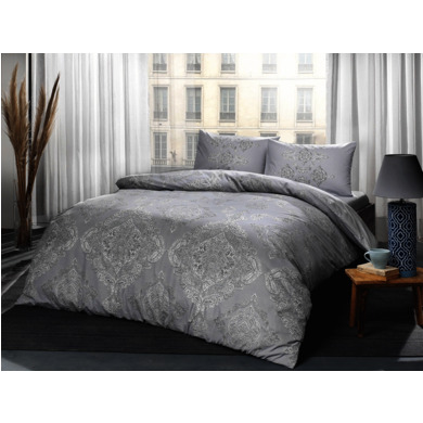 Комплект постельного белья Tac Mirabel (серый) ранфорс, двуспальный евро