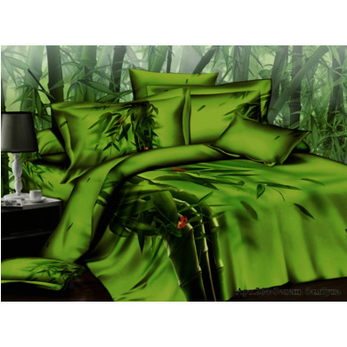 Комплект постельного белья Diva Afrodita Зелень бамбука сатин, двуспальный