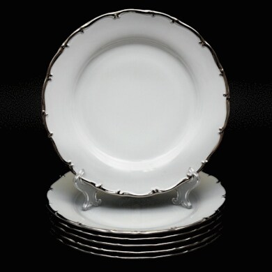 Набор тарелок "Анжелика Отводка платина АГ 902" 25 см 6 шт.