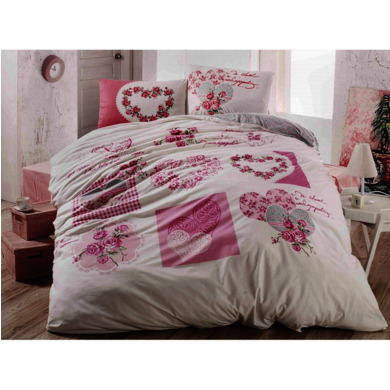 Комплект постельного белья Irina Home Lovely ранфорс, двуспальный евро