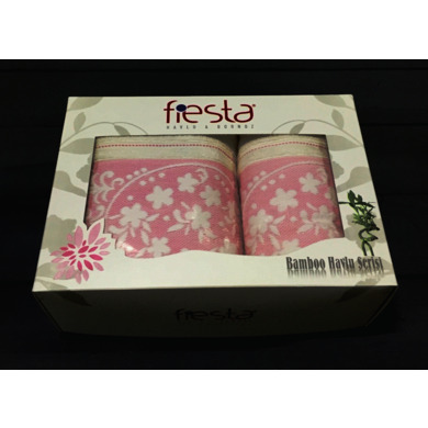 Набор полотенец Fiesta Papatya 50х90 см, 70х130 см 2 шт (розово-кремовый)