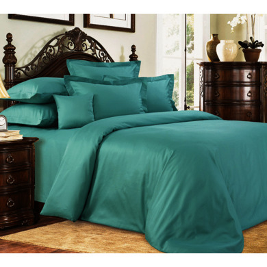 Комплект постельного белья "Карибский бриз" сатин, двуспальный (с европростыней)