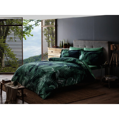 Комплект постельного белья Tac Premium Digital Rain сатин-делюкс, двуспальный евро
