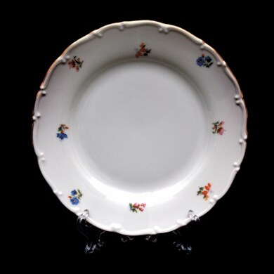 Набор тарелок "Офелия Мелкие цветы отводка золото ОФ 134" 19 см 6 шт.