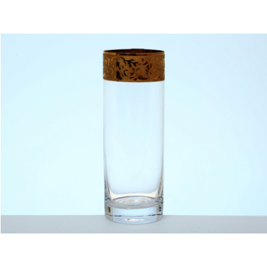 Набор стаканов для воды "Золотая узорная полоса" 300 мл 6 шт